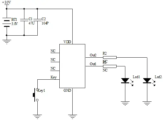 低功耗兩路切換開關芯片led開關調色溫控制芯片方案開發EH5204多路開關芯片SOP-8
